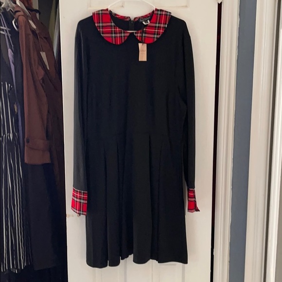Unique Vintage Dresses & Skirts - Plaid collar and cuff Smak Parlour Dress